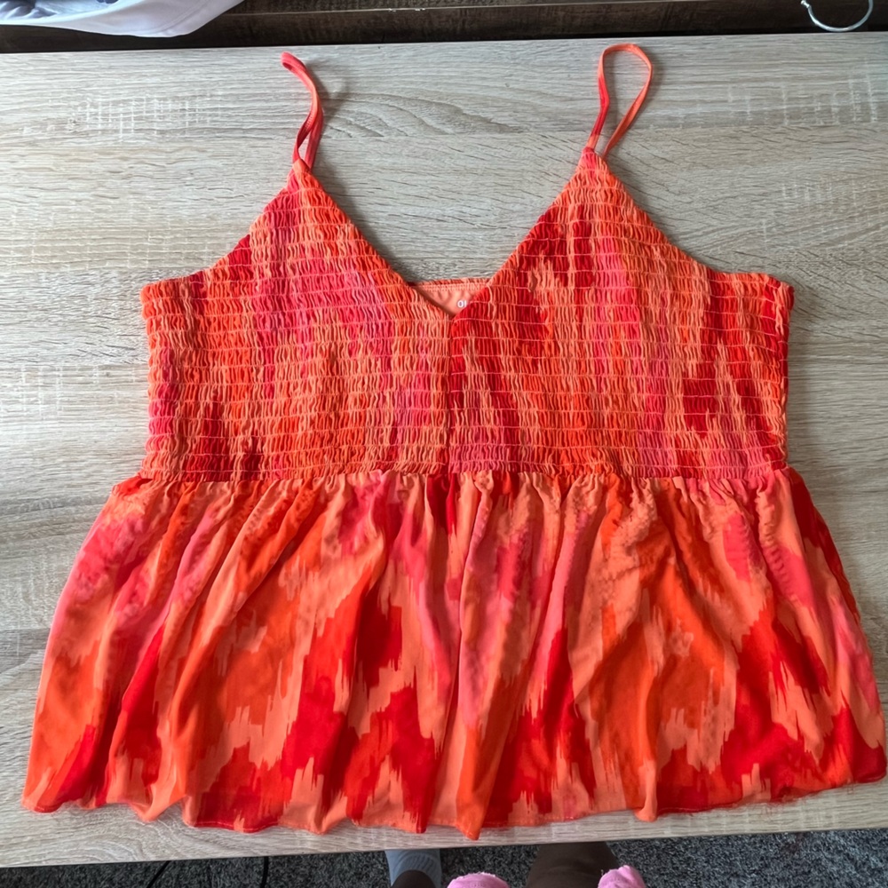 Old Navy Orange and Red Strappy Top